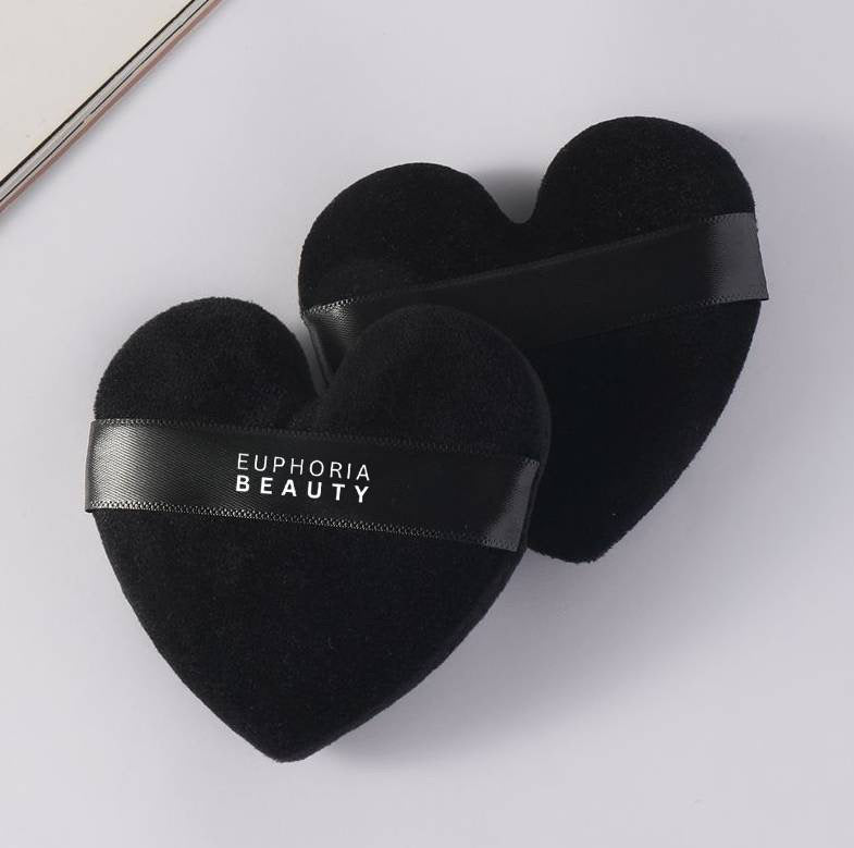 Mini Heart Powder Puffs