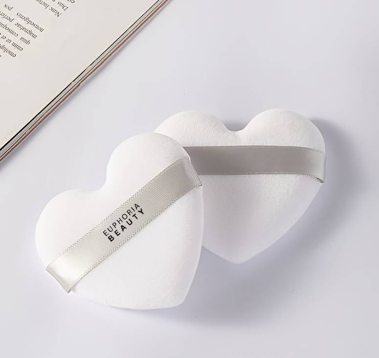 Mini Heart Powder Puffs